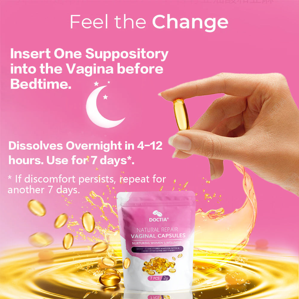 DOCTIA® Instant Itch Relief & Natural Detox & Firming Repair & Pink and Tender Natural Capsules